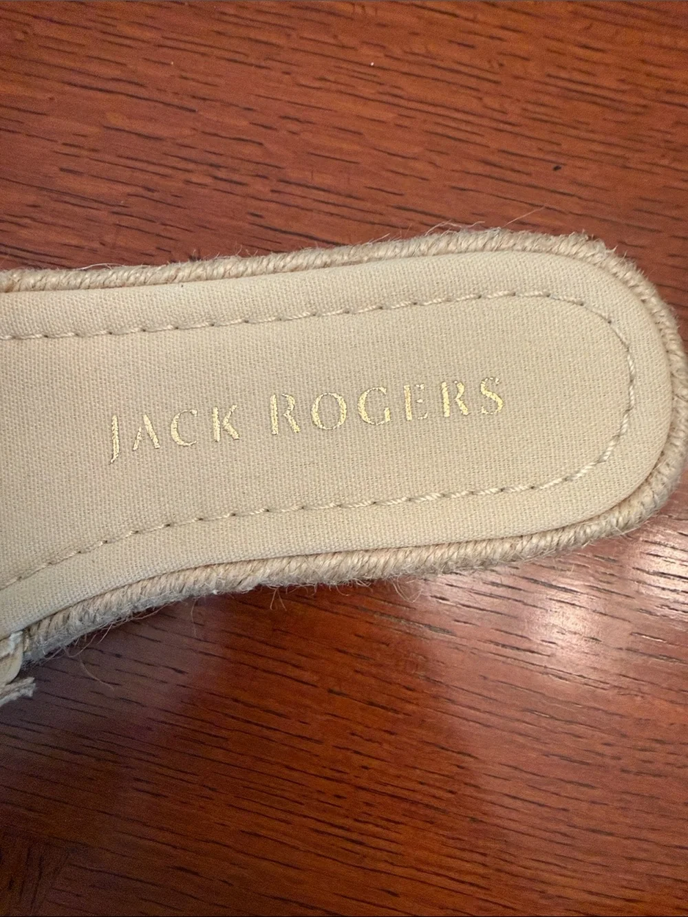 Jack Rogers Palmer Embroidered Floral Espadrille Platform Slides Sandal Size 6
